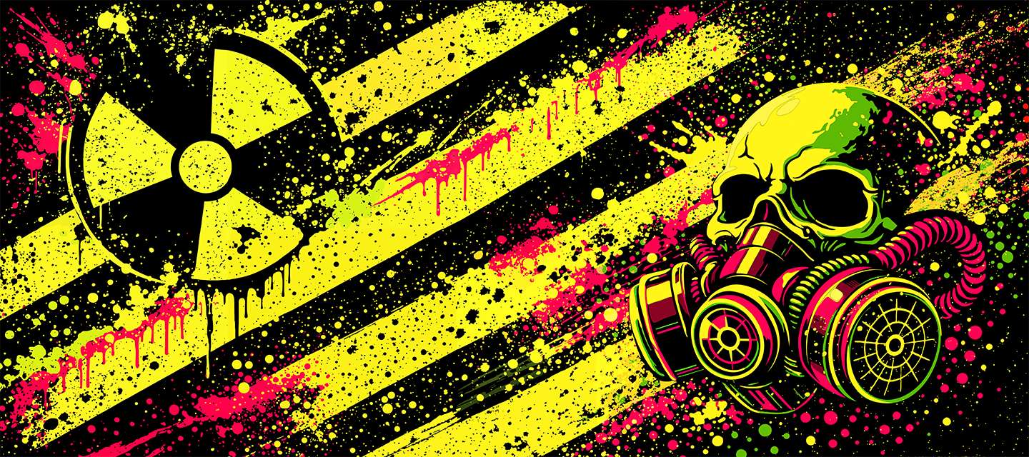 Большой коврик для мышки Радиация 1