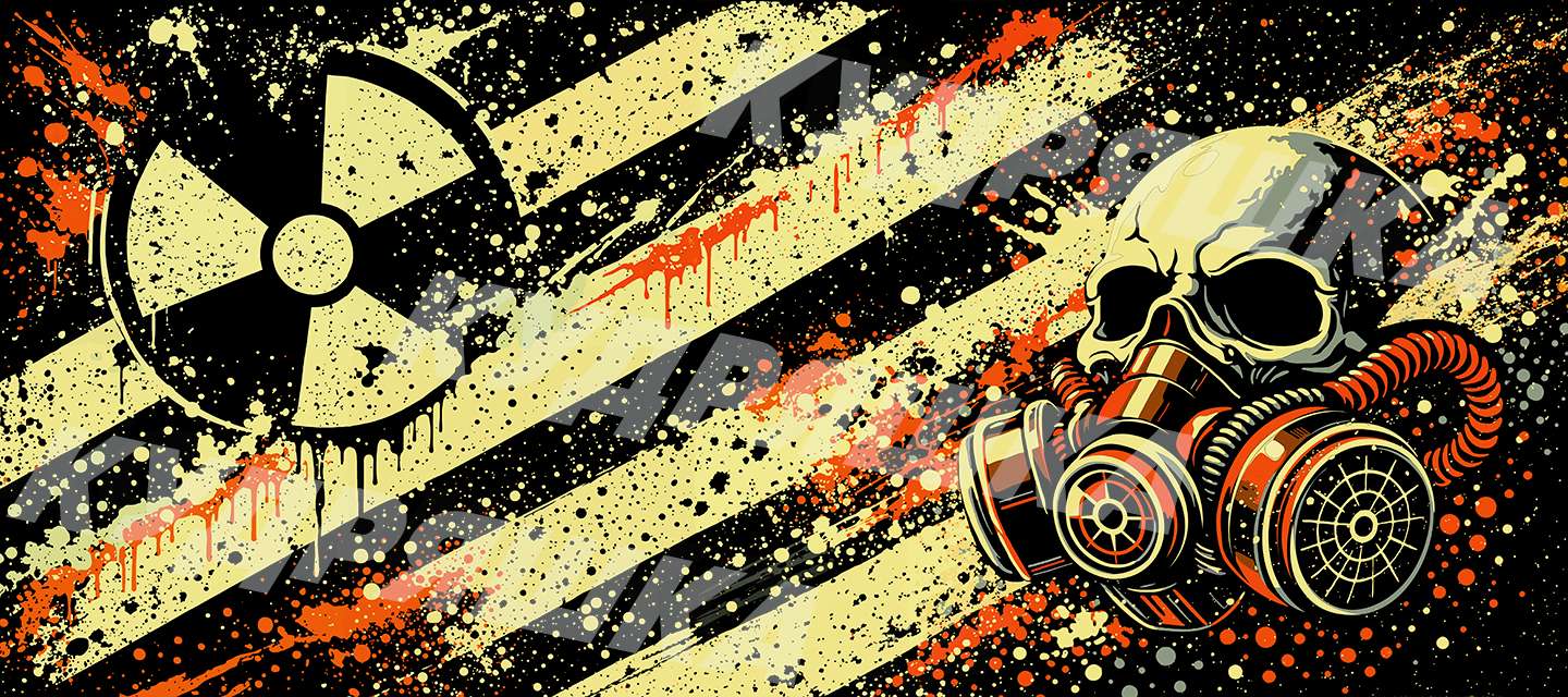 Большой коврик для мышки Радиация 2