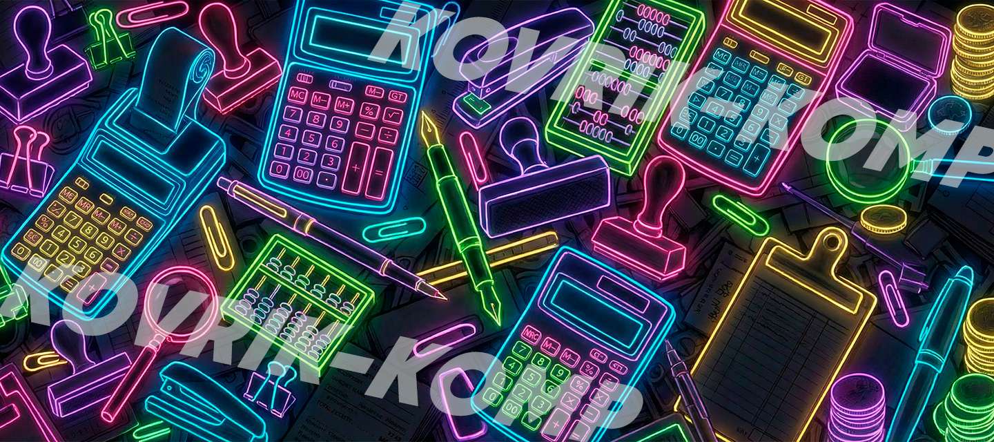 Коврик для мышки Серия профессия - Бухгалтер неон