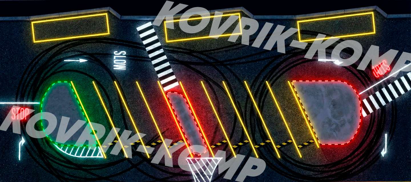 Диорама парковка неон