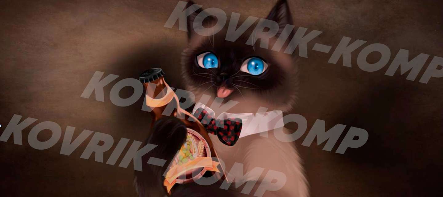 Большой коврик для мыши с котиком от INariArt