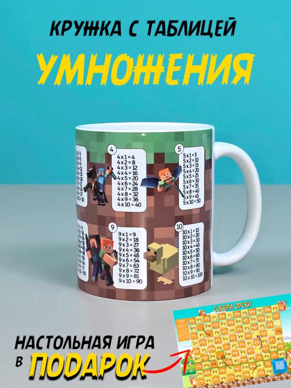 Кружка с таблицей умножения от производителя