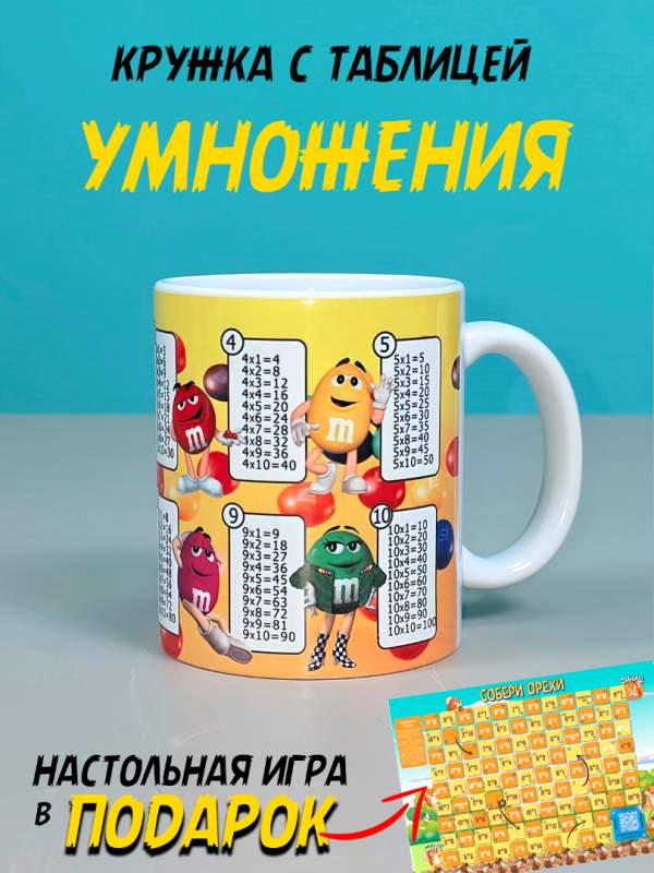 Купить кружку детскую с таблицей умножения